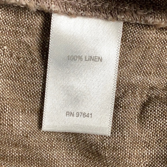 J Jill 100% Linen flat front high waisted pull on pants size 4X NWT - Picture 6 of 12